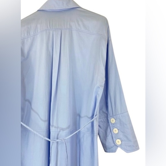 ZARA POPLIN SHIRT MIDI DRESS SKY BLUE Oversized Size Small - Picture 11 of 15
